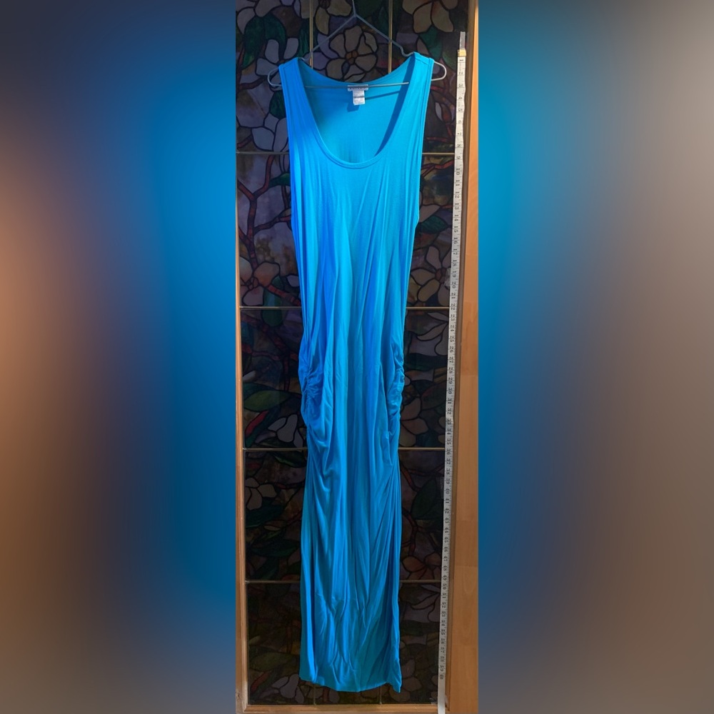Large blue VENUS womens maxi summer dress.